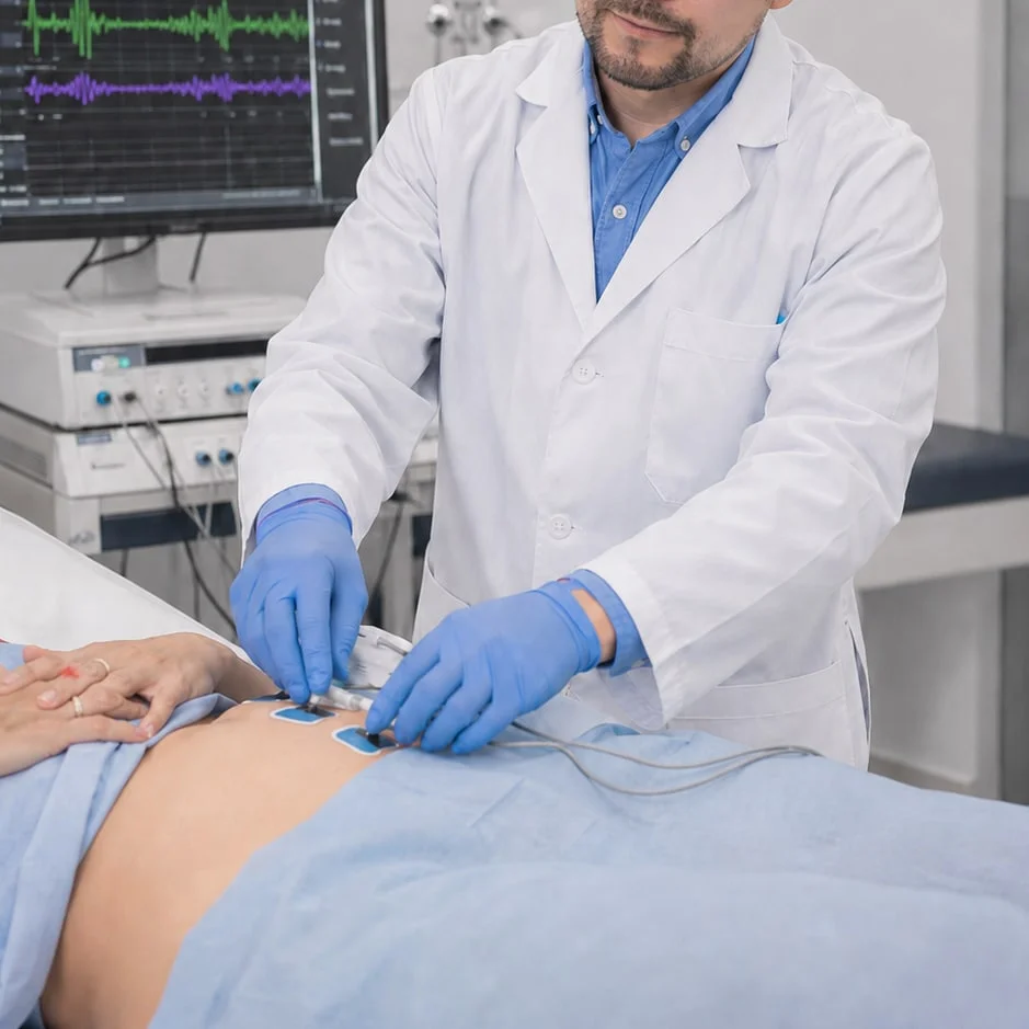 Colocación de electrodos para estudio neurofisiológico del suelo pélvico en Málaga